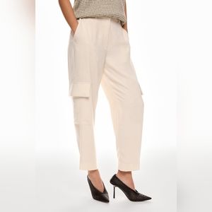 Club Monaco Cream Fluid Utility Cargo Pants Size 14